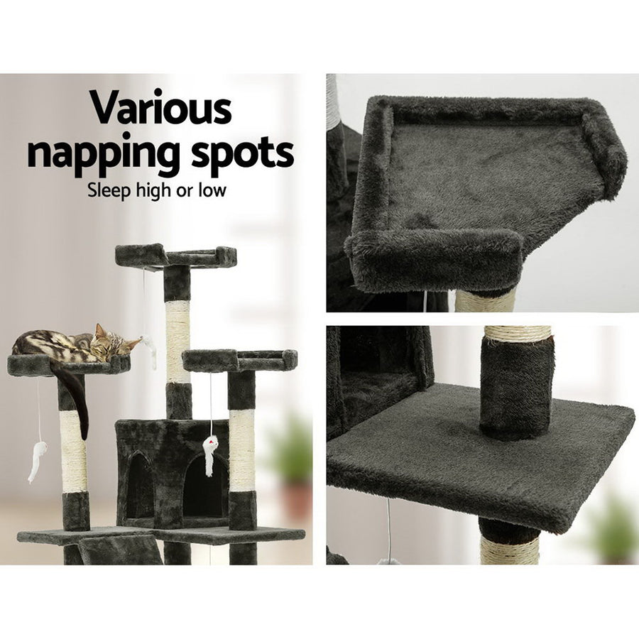 I Pet Cat Tree 180cm Tower Scratching Post Scratcher Wood - KAZIPAWS