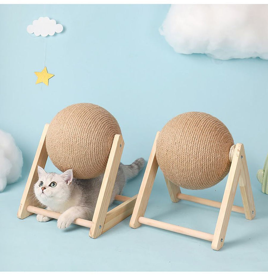Cat Scratching Post Vertical Scratcher Debris Free - KAZIPAWS