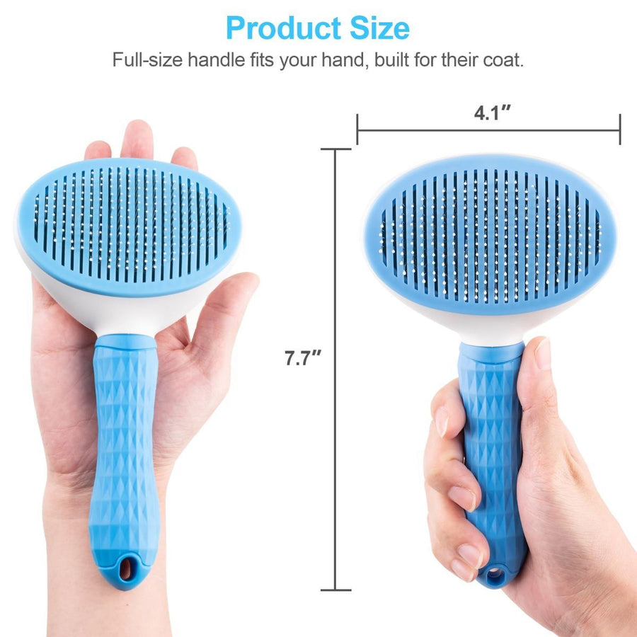 Self Cleaning Pet Brush Grooming Brush Remove Loose - KAZIPAWS