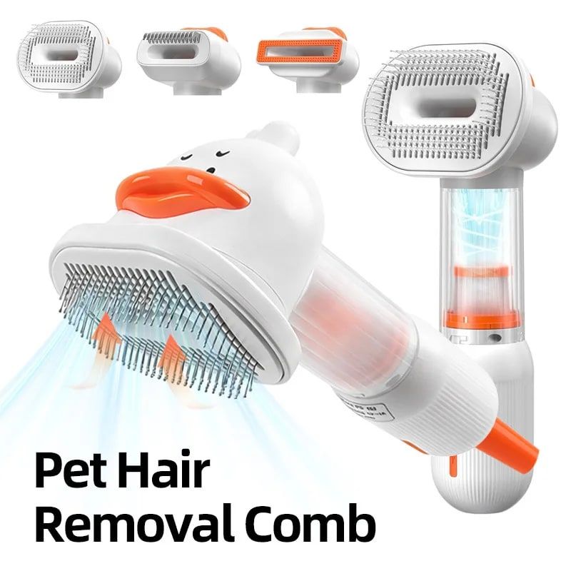 4 in 1 Pet Hair Vacuum Comb Rechargeable De Shedding - KAZIPAWS