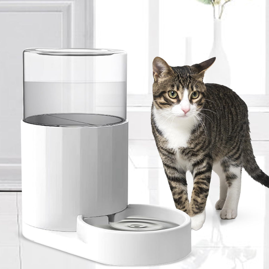 Automatic Pet Waterer, Gravity Water Dispenser, Large Capacity Water Feeder for Cats and Small and Medium-Sized Dogs (3L) - KAZIPAWS