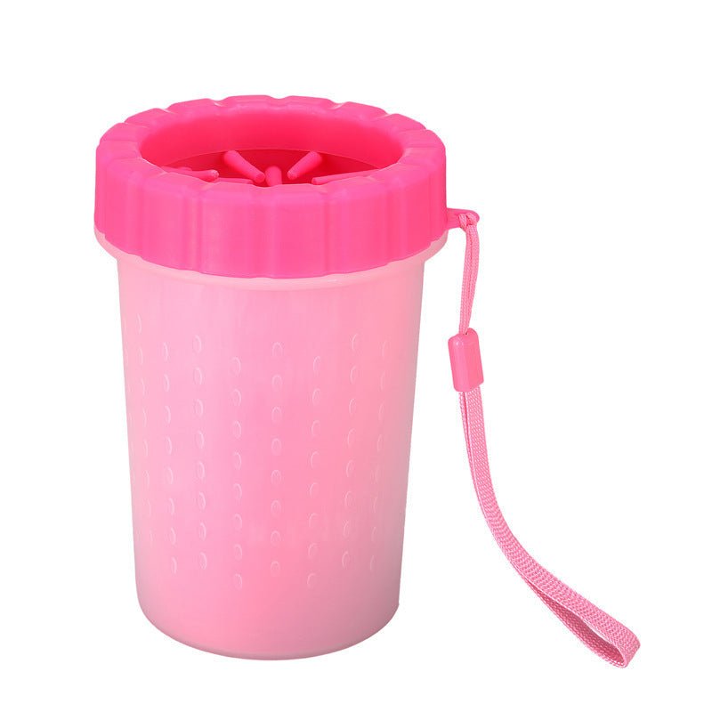 Pink Small Size Quick Easy Clean Dog Paw Cleaner Cup - KAZIPAWS
