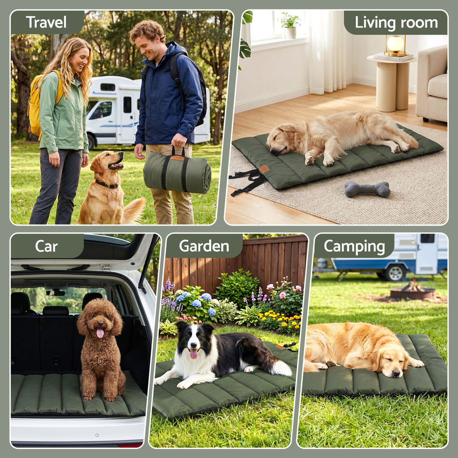 I Pet Outdoor Dog Bed Large Water Resistant Washable - KAZIPAWS