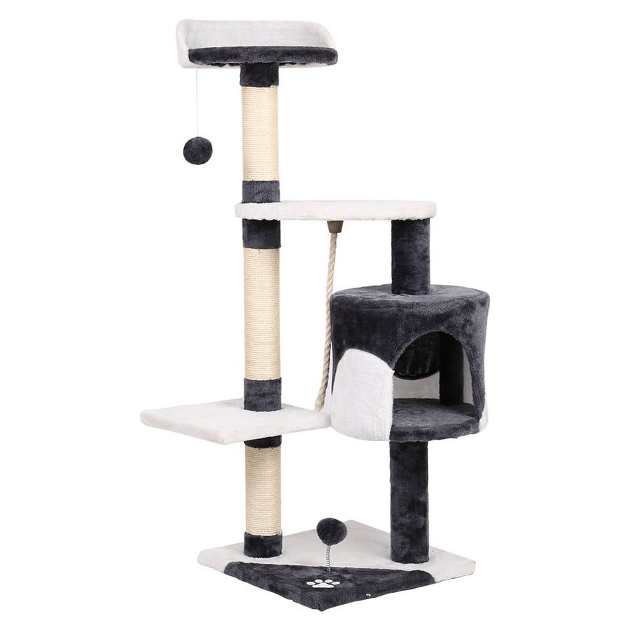 I Pet Cat Tree 112cm Tower Scratching Post Scratcher Wood - KAZIPAWS