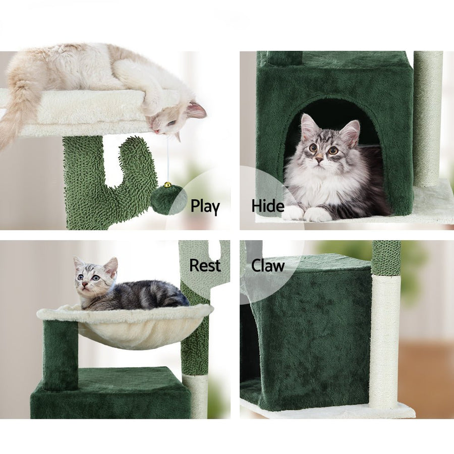 I Pet Cat Tree 78cm Scratching Post Tower Scratcher Wood - KAZIPAWS