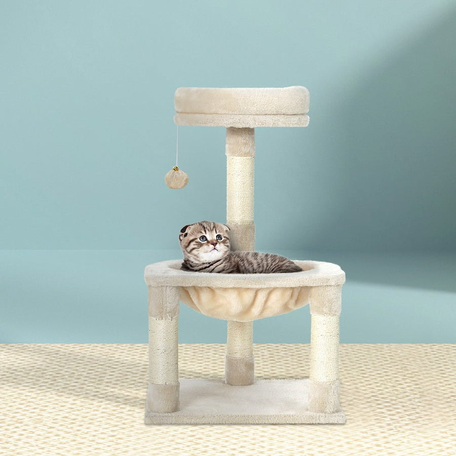 I Pet Cat Tree 69cm Scratching Post Tower Scratcher Wood - KAZIPAWS