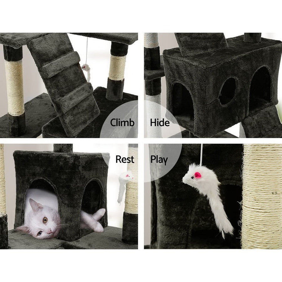 I Pet Cat Tree 180cm Tower Scratching Post Scratcher Wood - KAZIPAWS