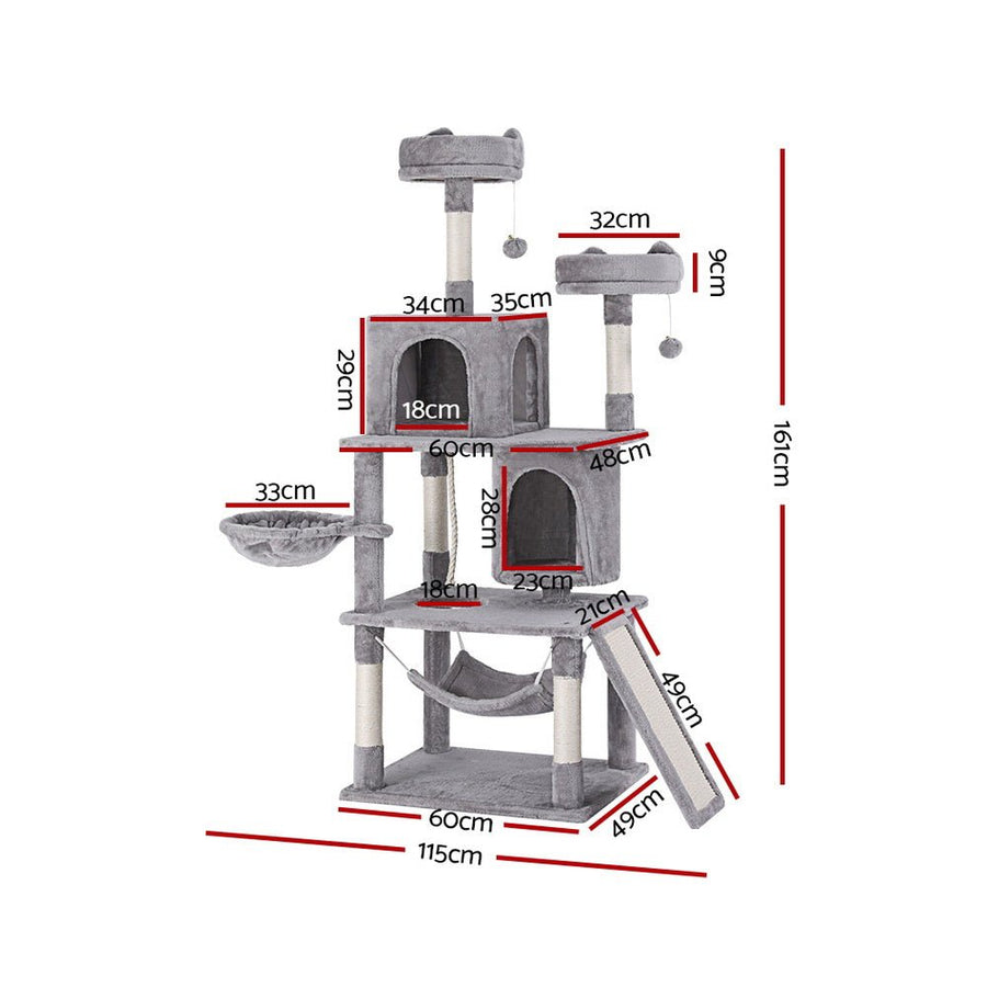 I Pet Cat Tree Tower Scratching Post Scratcher 161cm Condo - KAZIPAWS