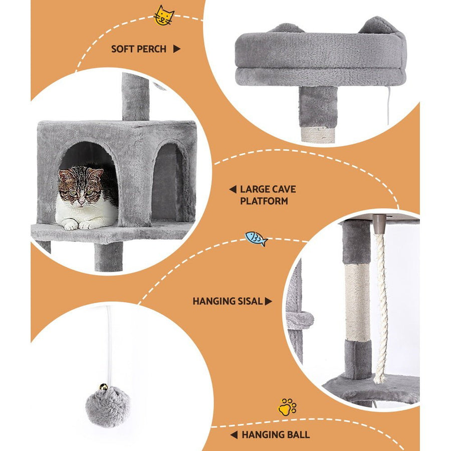 I Pet Cat Tree Tower Scratching Post Scratcher 161cm Condo - KAZIPAWS