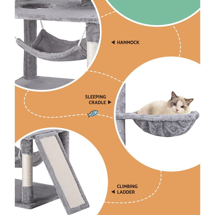 I Pet Cat Tree Tower Scratching Post Scratcher 161cm Condo - KAZIPAWS