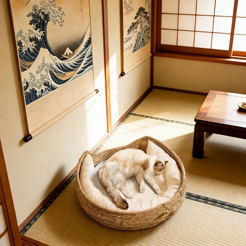 Round Woven Cat Bed Australia Woven Bed Furniture - KAZIPAWS