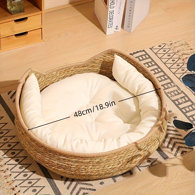 Round Woven Cat Bed Australia Woven Bed Furniture - KAZIPAWS