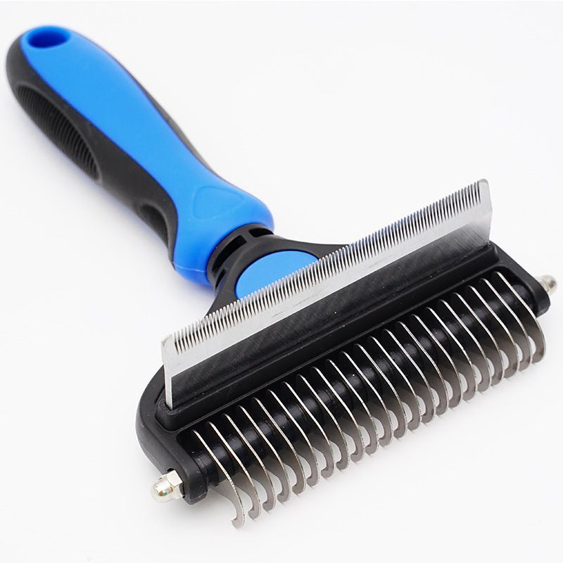 Pet Hair Remover Brush Double-Sided Pet Brush - Dog & Cat Grooming Tool - KAZIPAWS