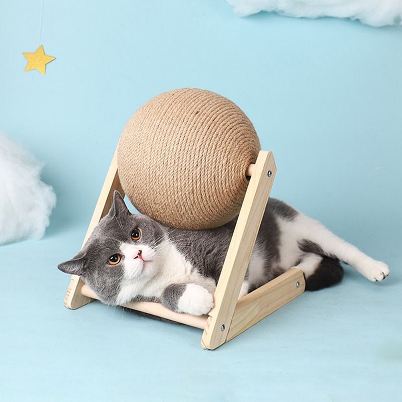 Cat Scratching Post Vertical Scratcher Debris Free - KAZIPAWS
