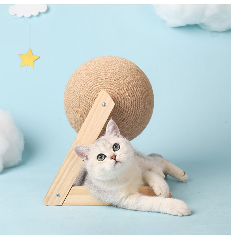 Cat Scratching Post Vertical Scratcher Debris Free - KAZIPAWS