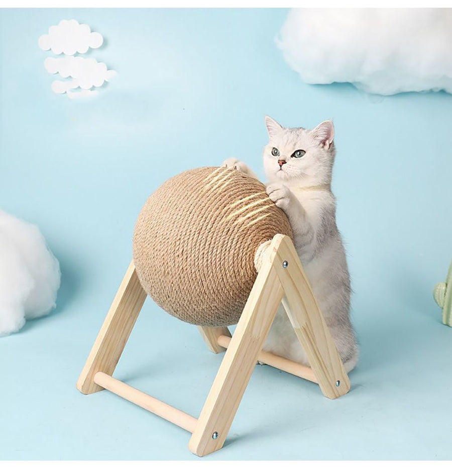 Cat Scratching Post Vertical Scratcher Debris Free - KAZIPAWS