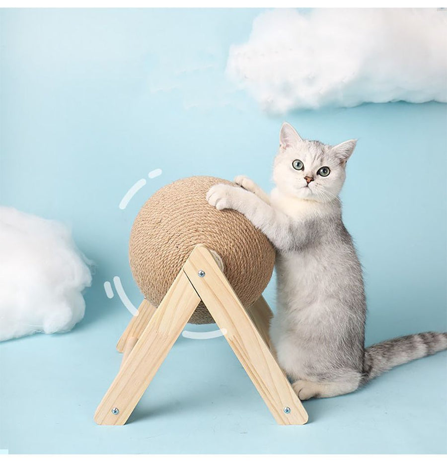 Cat Scratching Post Vertical Scratcher Debris Free - KAZIPAWS