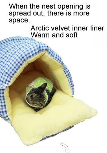 Large Cat Beds for Indoor Closed Open Cats Bed Switchable - KAZIPAWS