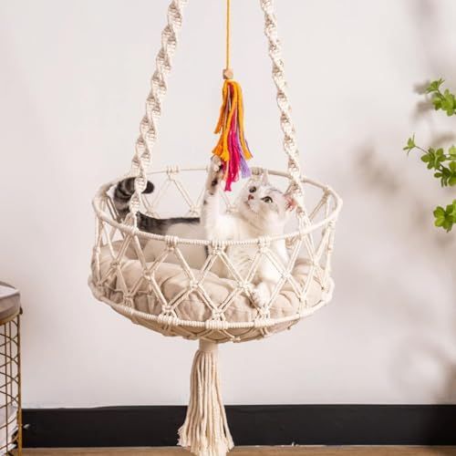 Cat Swing 49 Inch Hanging Bed with Cotton Mat