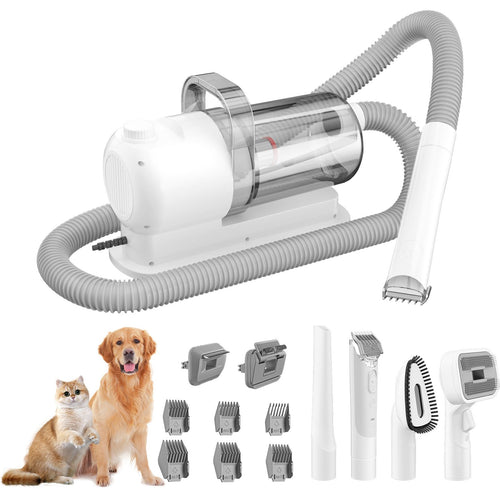 All in One Pet Grooming Vacuum Kit with Electric Clipper
