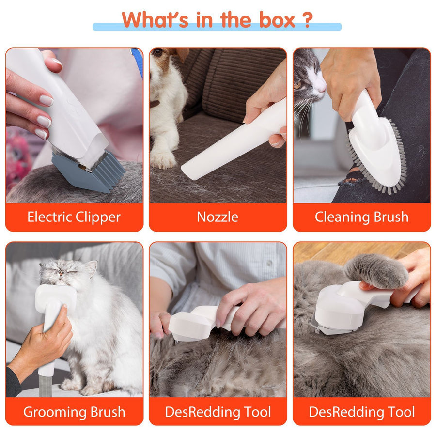All in One Pet Grooming Vacuum Kit with Electric Clipper - KAZIPAWS