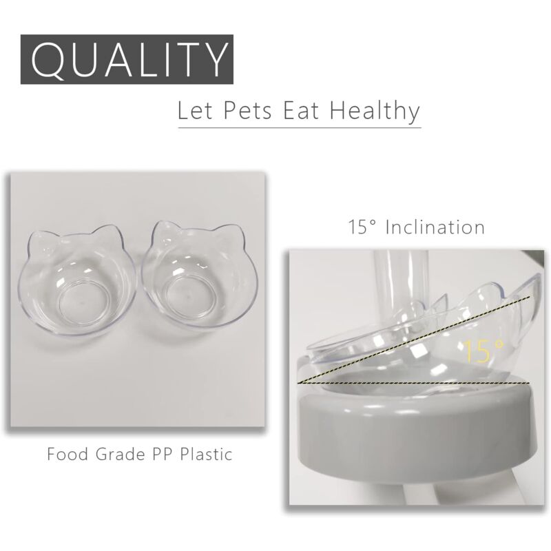Cat Bowl 15 Tilting Water Bowl Automatic Bowl - KAZIPAWS