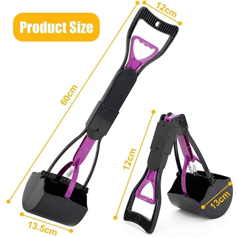 Foldable Dog and Cat Poop Scooper Long Handle Pooper Scooper - KAZIPAWS