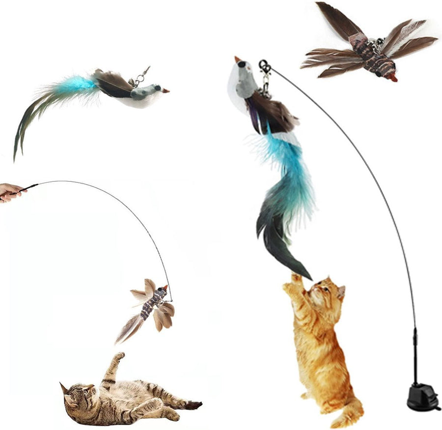 Toy Fishing Rod for Cats Cat Play Rod Fishing - KAZIPAWS
