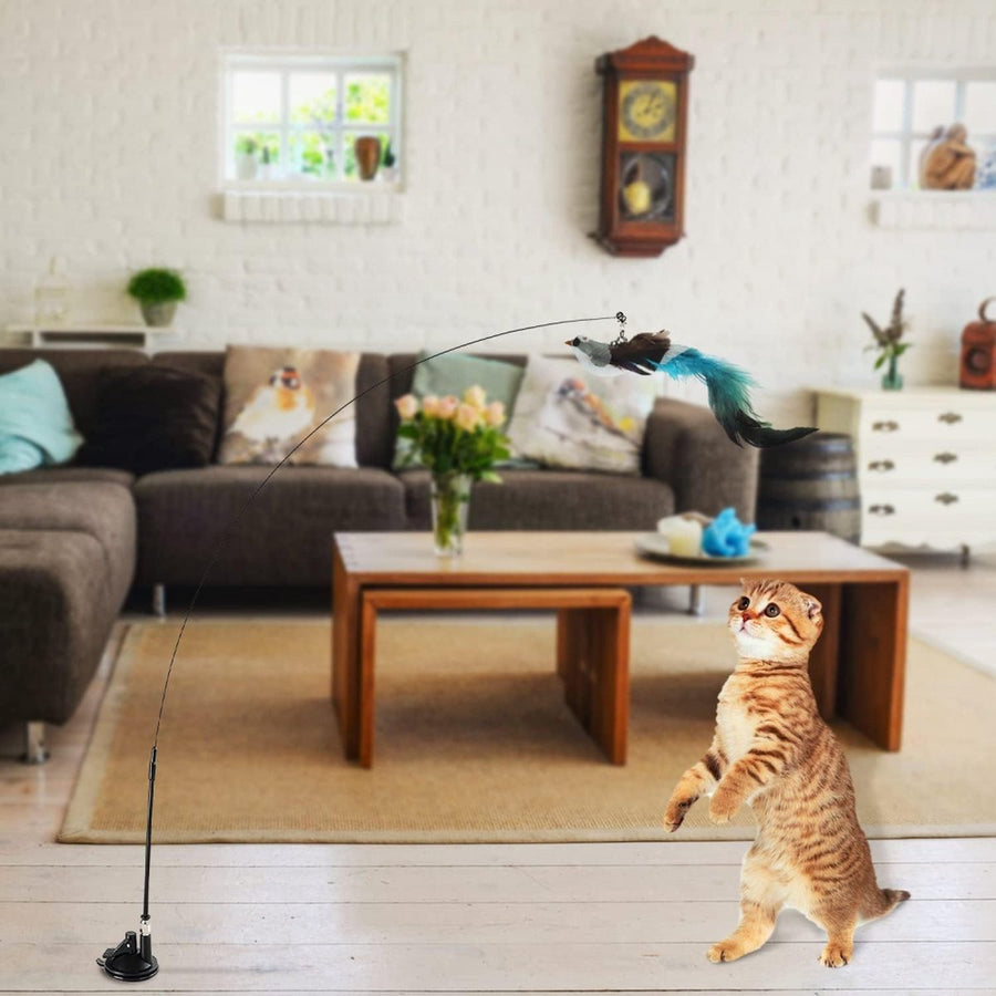 Toy Fishing Rod for Cats Cat Play Rod Fishing - KAZIPAWS