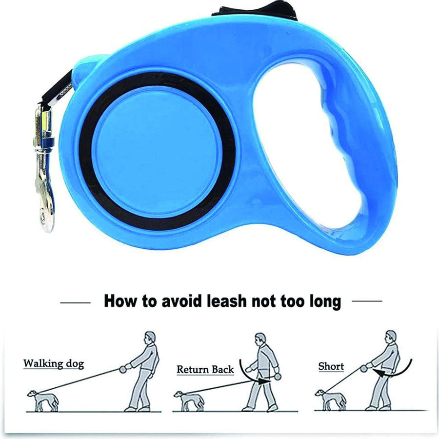 Pet Leash for Pet,12 FT Pet Walking Leash with Anti-Slip Handle,Strong Nylon Tape,Tangle-Free,One-Handed One Button Lock & Release - KAZIPAWS