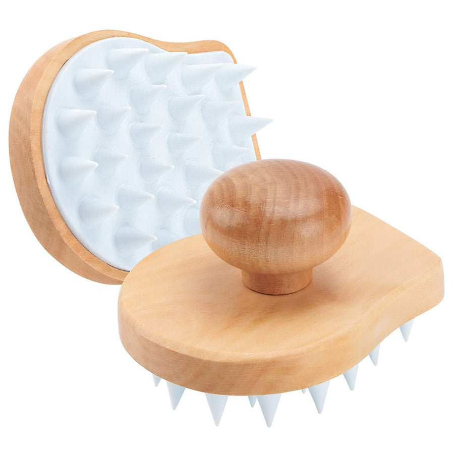 Scalp Care Brush, Shower Brush Scalp Scrubber Exfoliator with Soft Silicone Bristles for Dandruff Removal, Hair Growth (White) - KAZIPAWS
