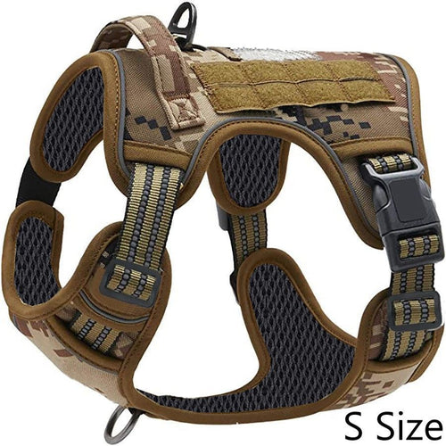 Camouflage Dog Harness Breathable Mesh Safety Vest