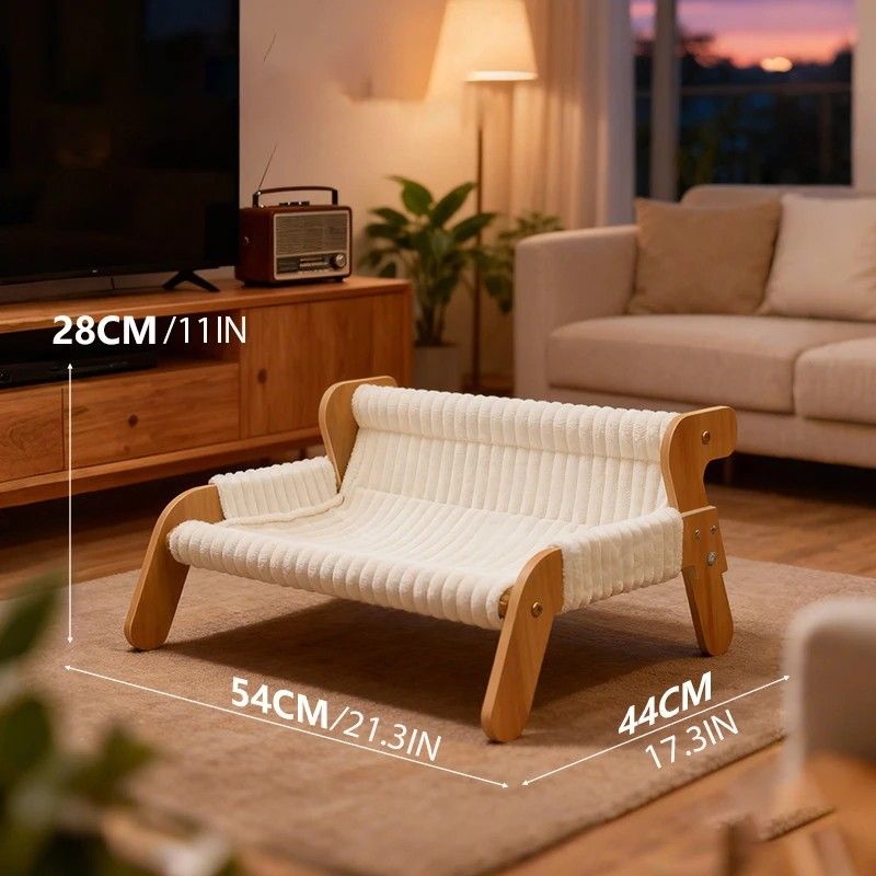 Plush Cat Bed Sofa Warm Lounge Chair Dog - KAZIPAWS