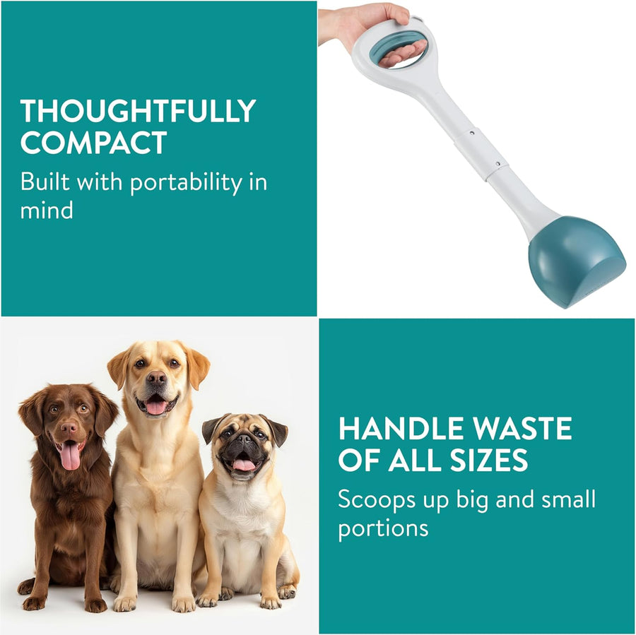Dog Poop Scooper 1 Piece Dark Green Waste Remover - KAZIPAWS