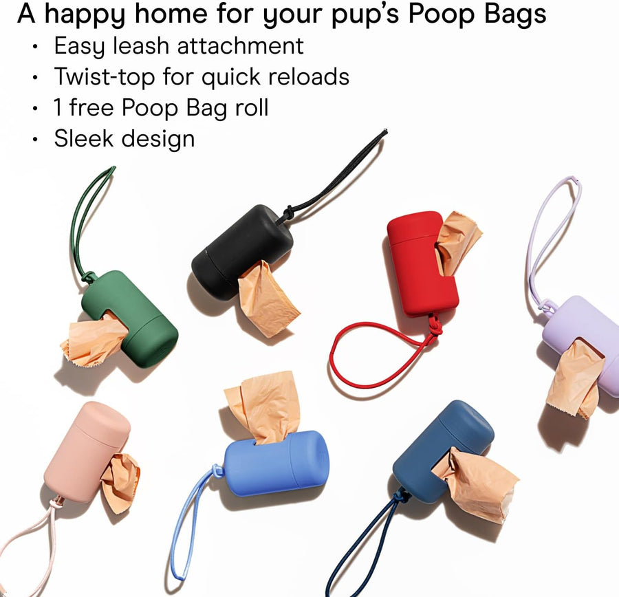 Dog Poop Bag Holder and Dispenser with Leash Attachment Leak - KAZIPAWS