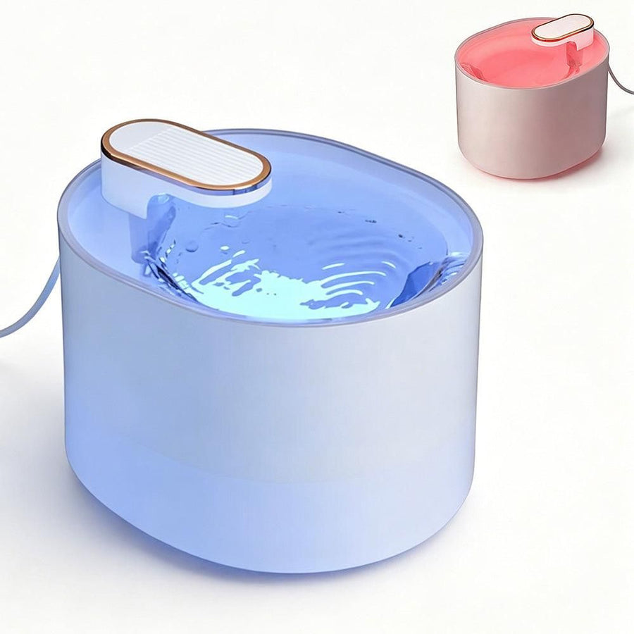 Pet Water Fountain Cat Dog Automatic Electric Drinking Dispenser with Red Light Indicator Black - KAZIPAWS