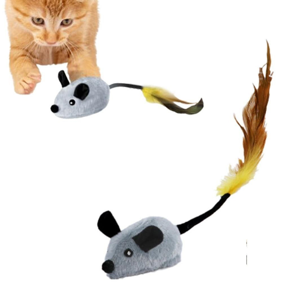 Squeaky Escaping Mouse Toy Light Up Auto Moving - KAZIPAWS