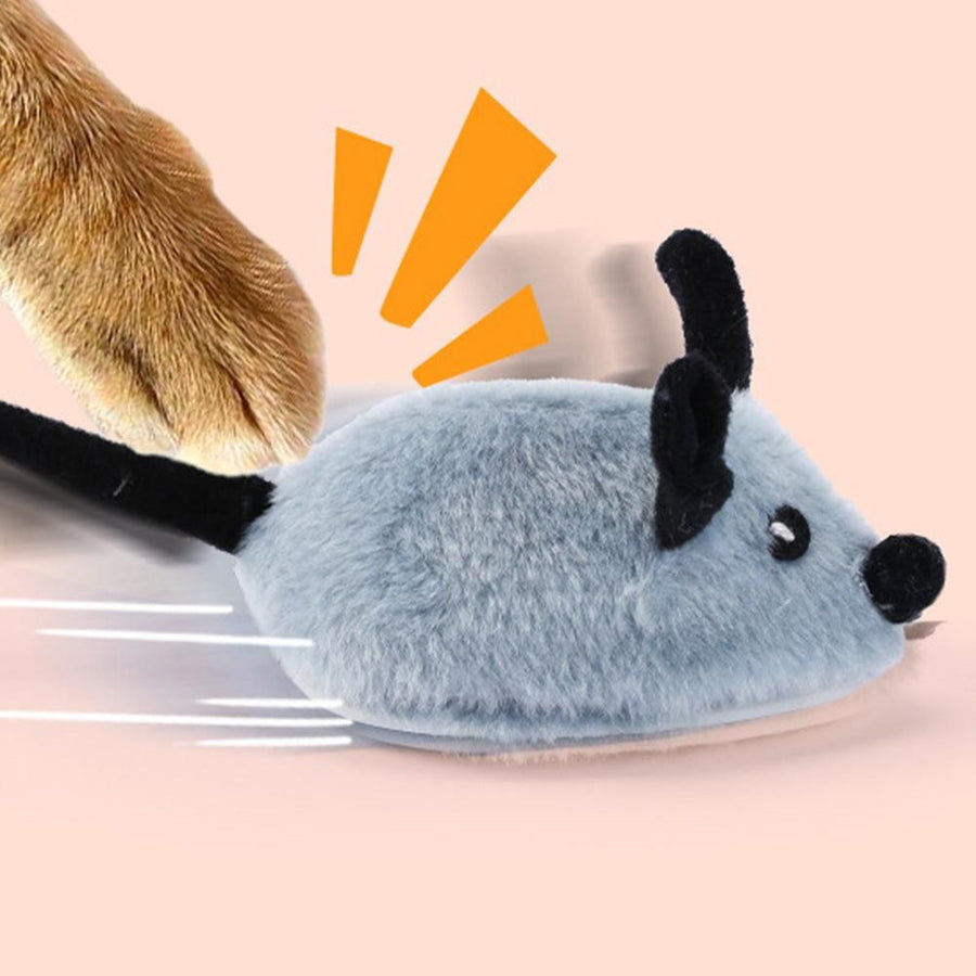 Squeaky Escaping Mouse Toy Light Up Auto Moving - KAZIPAWS