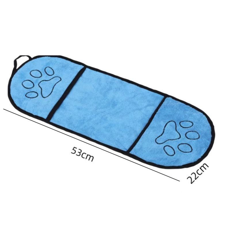 Hand-Insert Pet Absorbent Towel, Quick-Drying Bath Towel for Dogs & Cats—Gray - KAZIPAWS