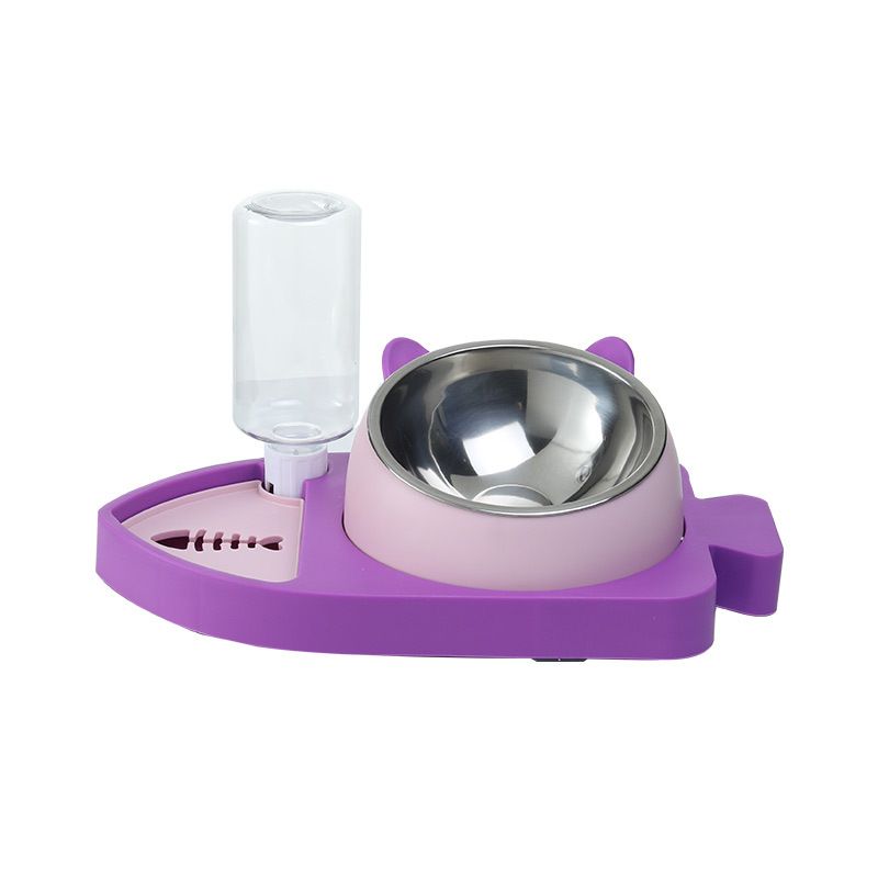 Pet Feeder Water Dispenser Fish Shape Auto Refill... Blue - KAZIPAWS