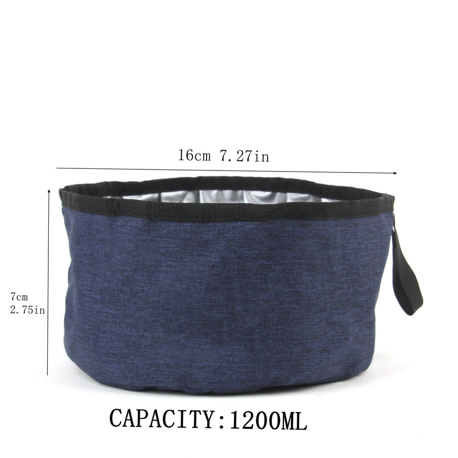 Durable Oxford Fabric Collapsible Dog Bowl, Portable Foldable Pet Food and Water Container for Outdoor Adventures, Camping, and Daily Walks with Convenient Carabiner Clip, Large Capacity Travel Bowl for Dogs and Cats (S, Camo) - KAZIPAWS