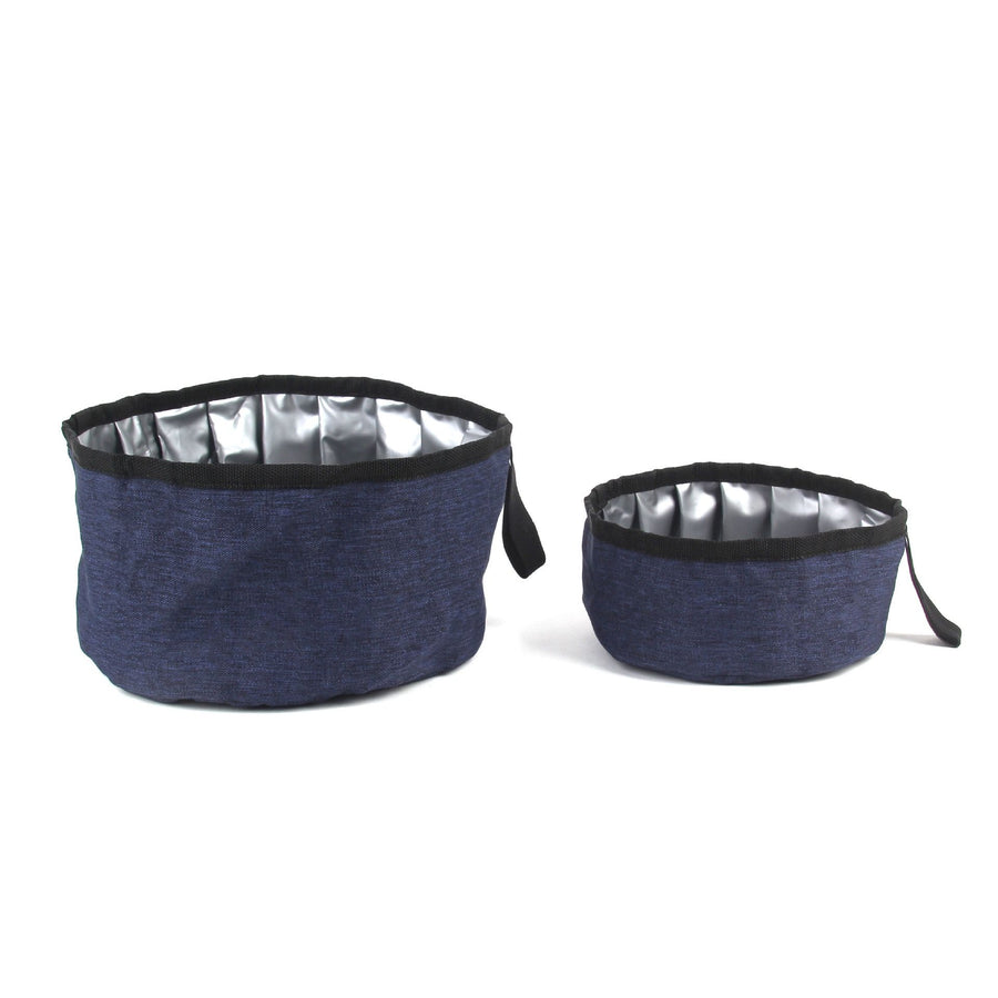 Durable Oxford Fabric Collapsible Dog Bowl, Portable Foldable Pet Food and Water Container for Outdoor Adventures, Camping, and Daily Walks with Convenient Carabiner Clip, Large Capacity Travel Bowl for Dogs and Cats (S, Camo) - KAZIPAWS