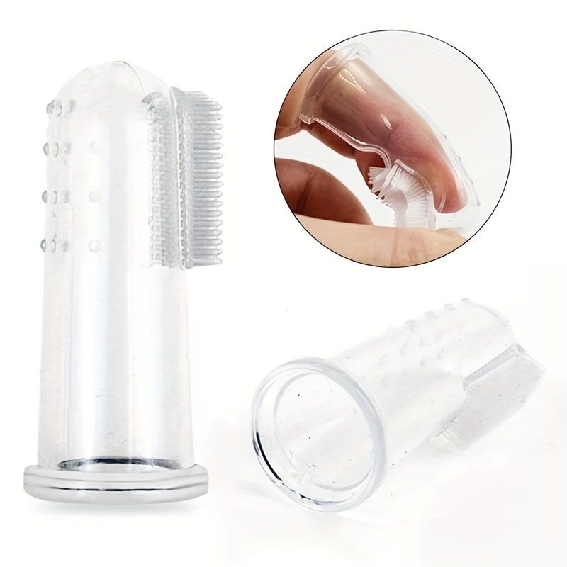 Soft Silicone Pet Finger Toothbrush Gentle Dental Care - KAZIPAWS