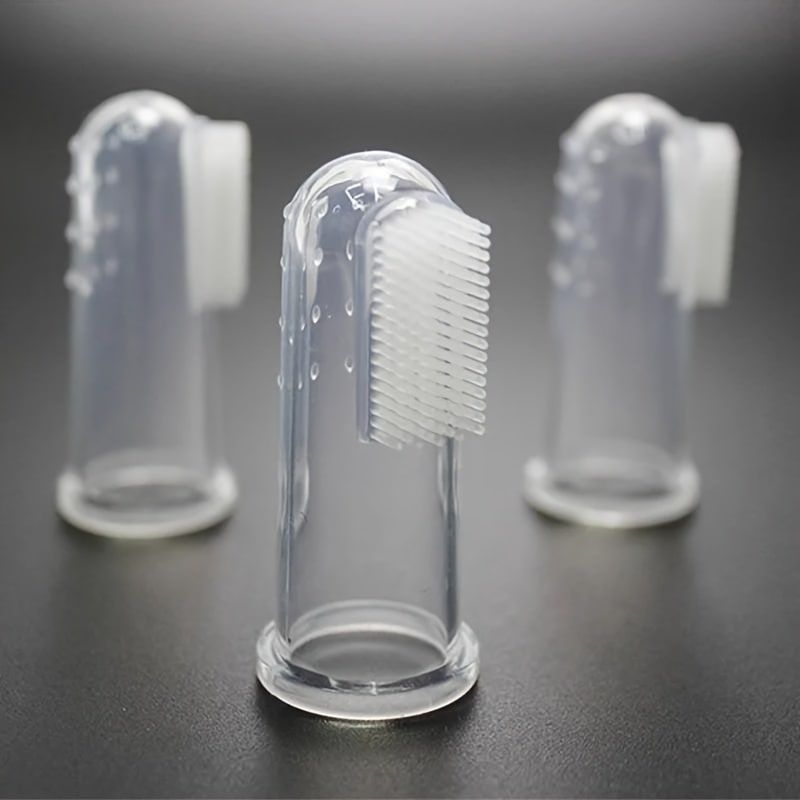 Soft Silicone Pet Finger Toothbrush Gentle Dental Care - KAZIPAWS