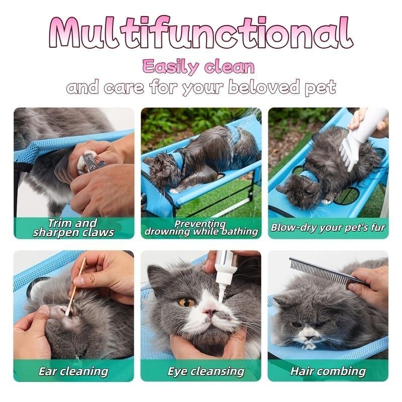 Foldable Pet Grooming Table for Cats and Small Dogs Multi - KAZIPAWS