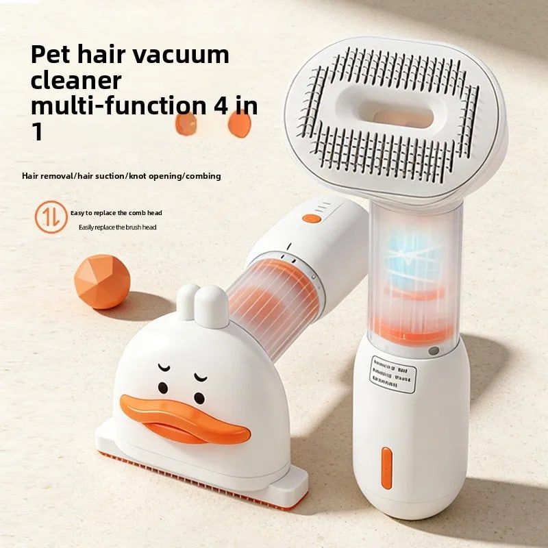 4 in 1 Pet Hair Vacuum Comb Rechargeable De Shedding - KAZIPAWS