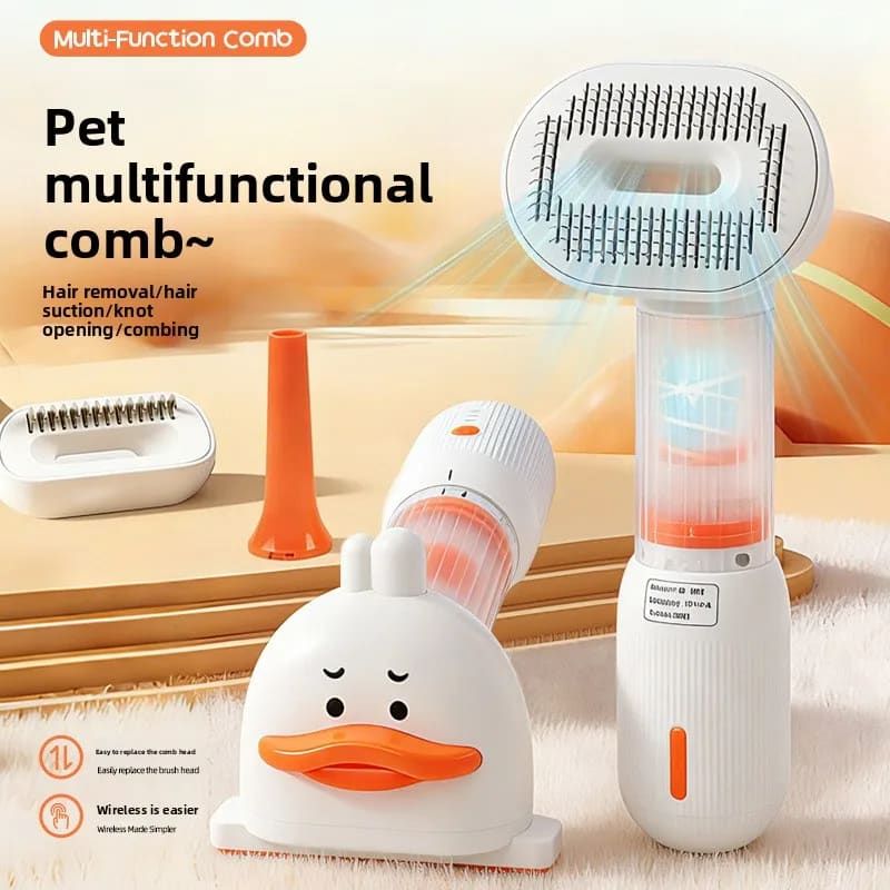 4 in 1 Pet Hair Vacuum Comb Rechargeable De Shedding - KAZIPAWS