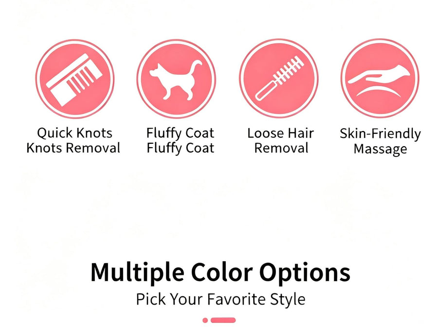 Pet Hair Removal Comb with Knot Brush - KAZIPAWS