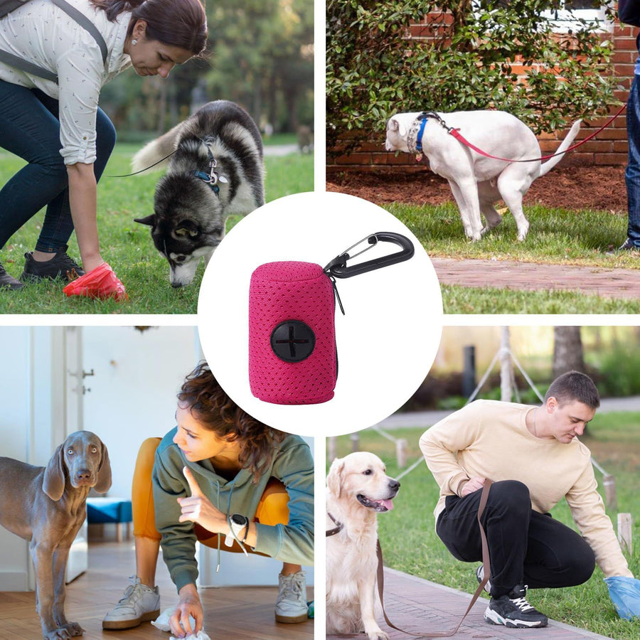 Dog Waste Bag Dispenser Mesh Fabric Attachment Doggy Bag - KAZIPAWS