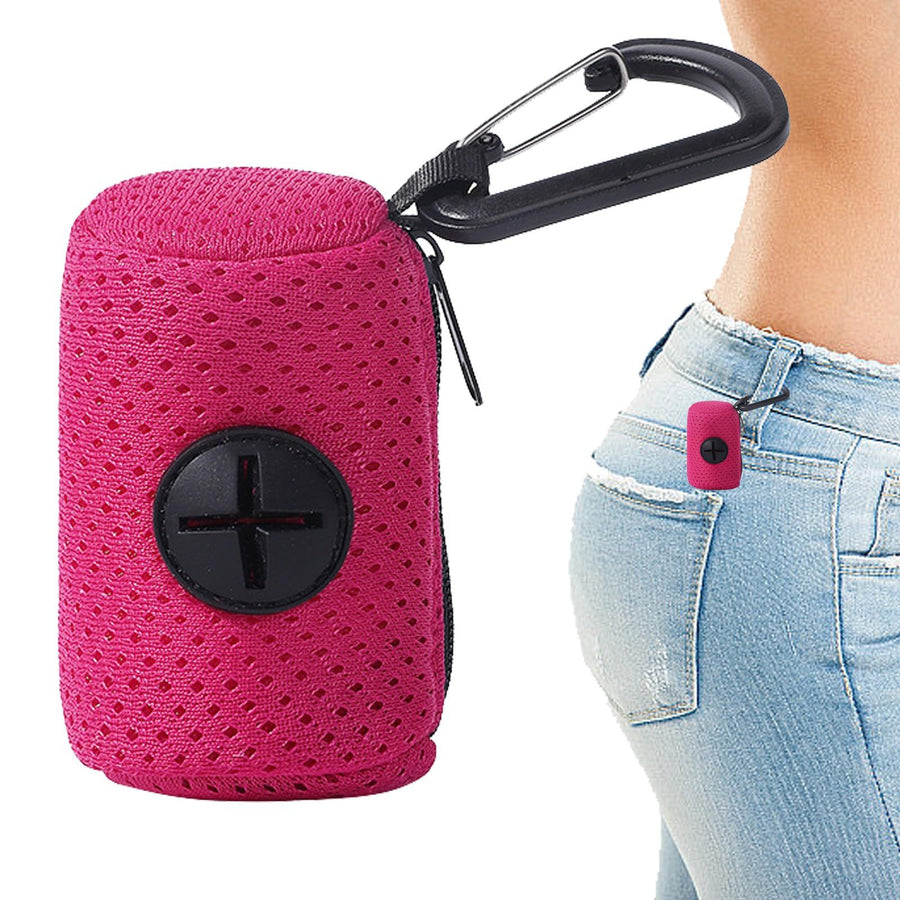 Dog Waste Bag Dispenser Mesh Fabric Attachment Doggy Bag - KAZIPAWS